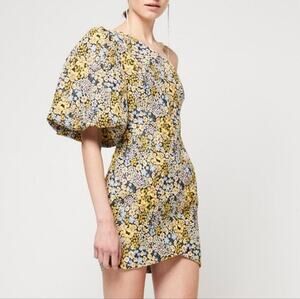 Atoir Revolve Cameo Bloom Floral Puff Sleeve Mini Dress NWT Size 2 Wedding Guest